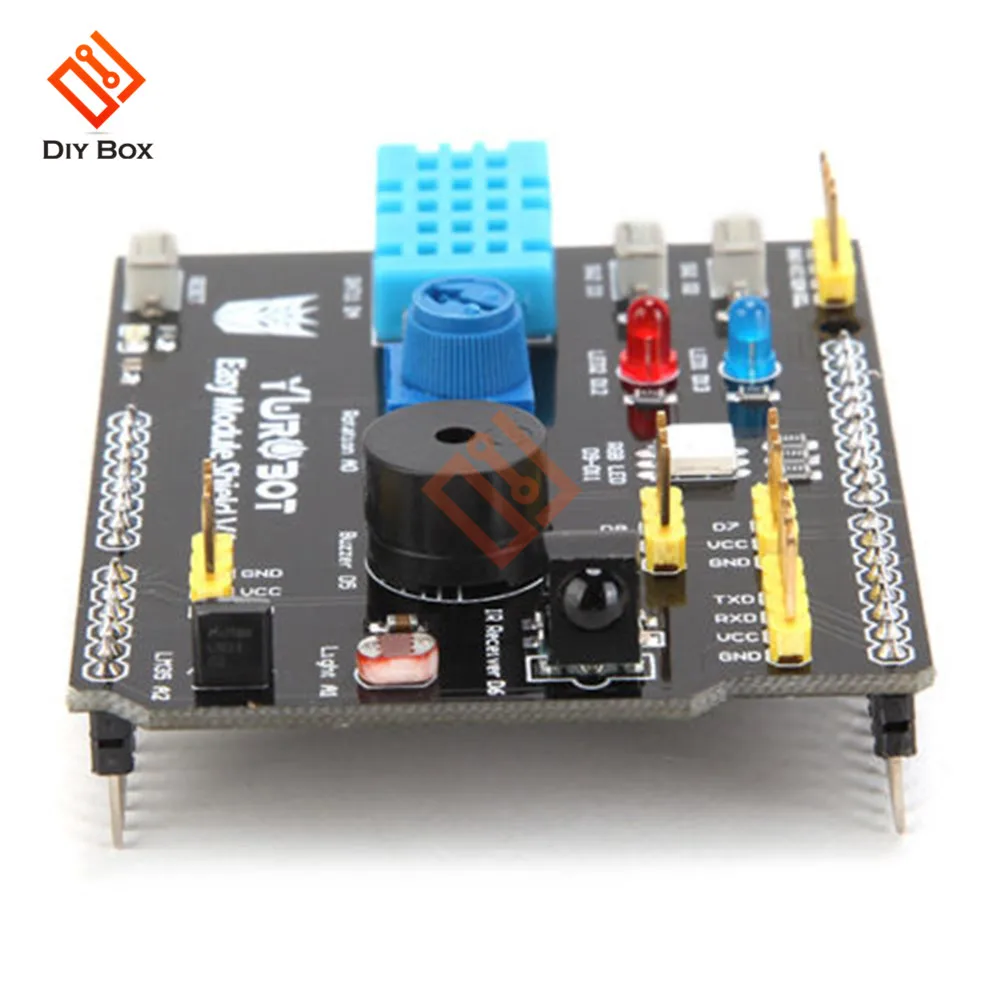 DHT11 LM35 Температура влажность Сенсор Многофункциональный Плата расширения адаптер для Arduino UNO R3 RGB светодиодный ИК-приемник зуммер один