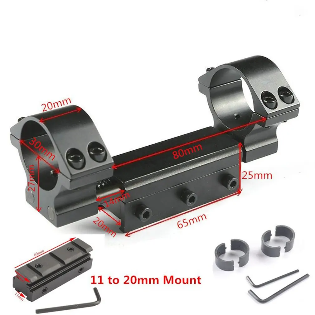 25.4mm 30mm Scope Rings Mount Stop Pin Zero Recoil Base 11mm To 20mm