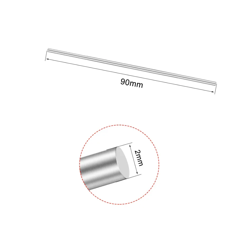 

2pcs Stainless Steel Shaft Round Rod 90/160/200/300 x 2mm for DIY Toy RC Car Helicopter Model Part for RC Model Cars Toy DIY