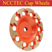 " Т-сегмент NCCTEC алмазная шлифовальная чашка колеса | 125 мм бетонный камень Терка пластина диск |