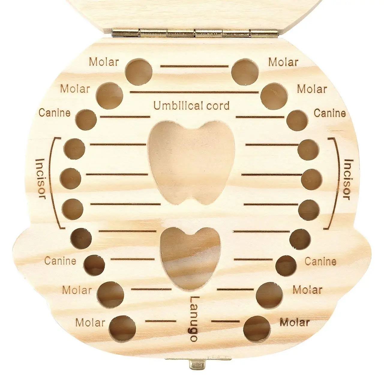 Деревянная коробка для хранения зубов для маленьких детей, английский/испанский/французский/русский/Итальянский зуб, пуповина Lanugo, органайзер, подарок, сувениры, сохранить