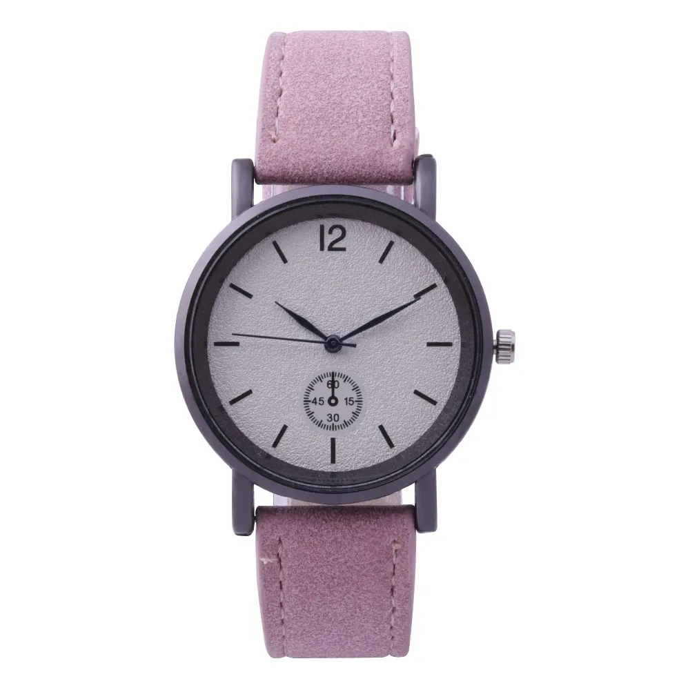 Korean version Fashion Woman Leather Band Analog Quartz Round Wrist Watch Korean version Fashion Woman Leather Band Analog Quartz Round Wrist Watch