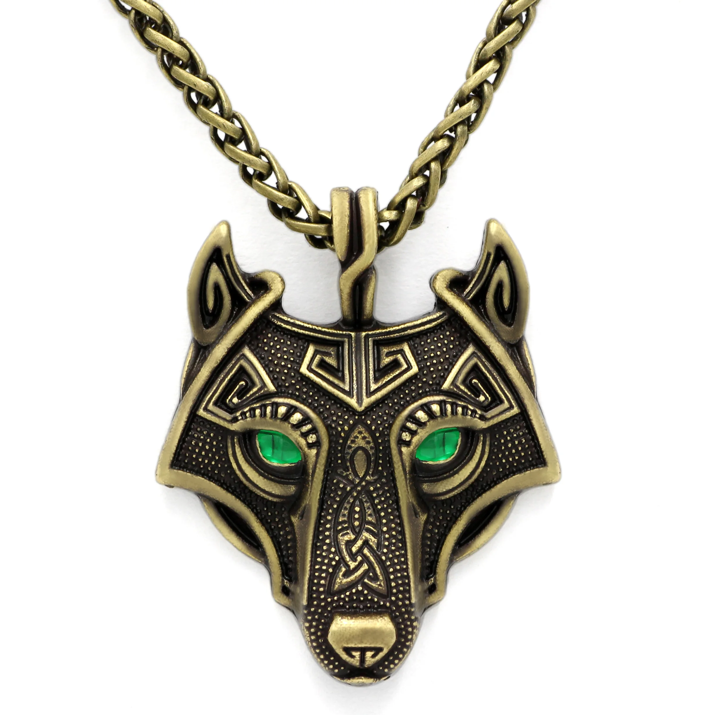 

Youe shone 5 Colors 1pcs Norse Vikings Pendant Necklace Norse Wolf Head Necklace Original Animal Jewelry Wolf Head hange