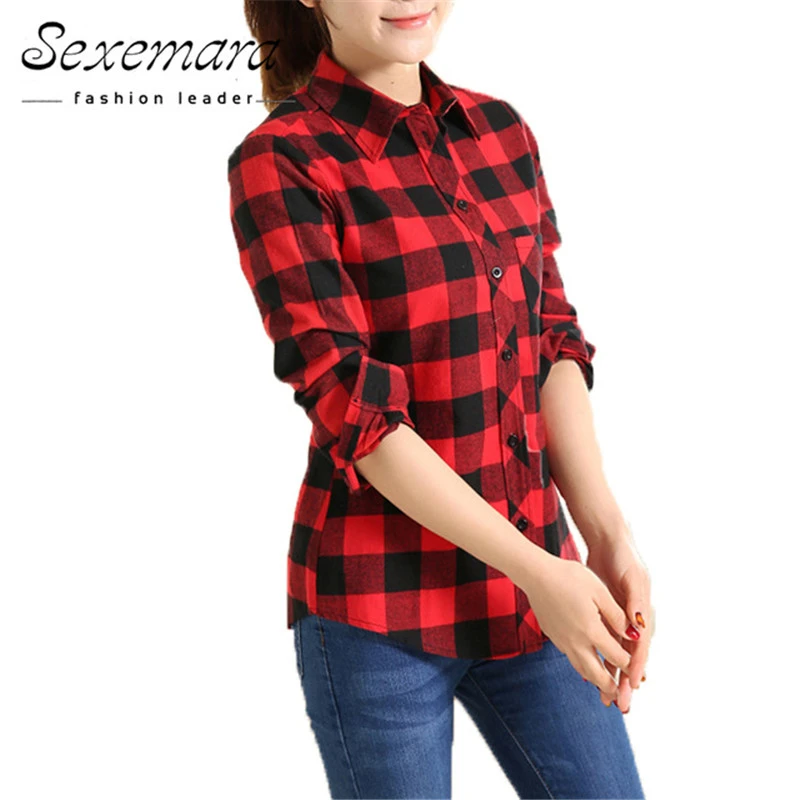 women's plus size checkered shirt