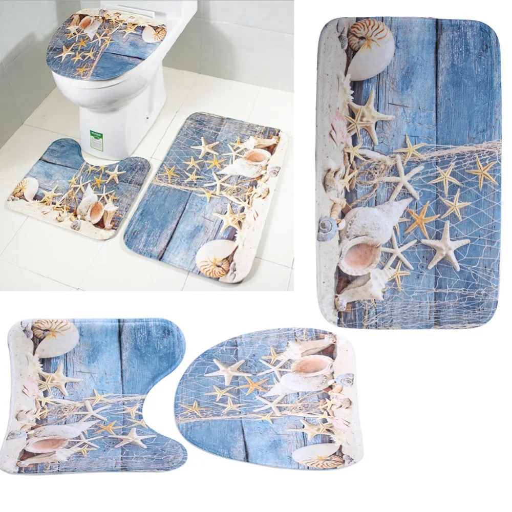 3pcs Bathroom Carpet Blue Shark Pedestal Rug Household Bathroom Non-slip Mat Lid Toilet Covers Bathroom Accessories Bath Mat Set 3pcs Bathroom Carpet Blue Shark Pedestal Rug Household Bathroom Non-slip Mat Lid Toilet Covers Bathroom Accessories Bath Mat Set