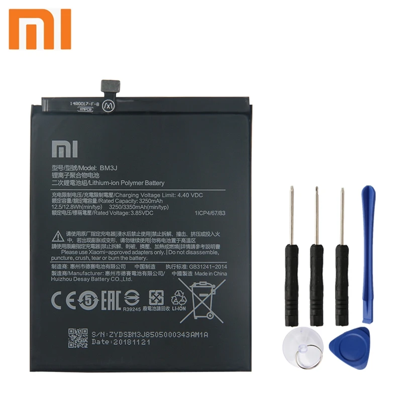 

Xiao Mi Xiaomi Mi BM3J Phone Battery For Xiaomi 8 Lite MI8 Lite 3350mAh Original Replacement Battery + Tool