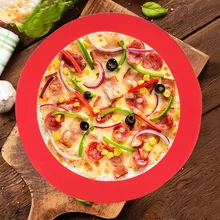 10 дюймов красный высокотемпературный силикон оболочки стопы защита края крышки семьи пиццы стопы инструмент