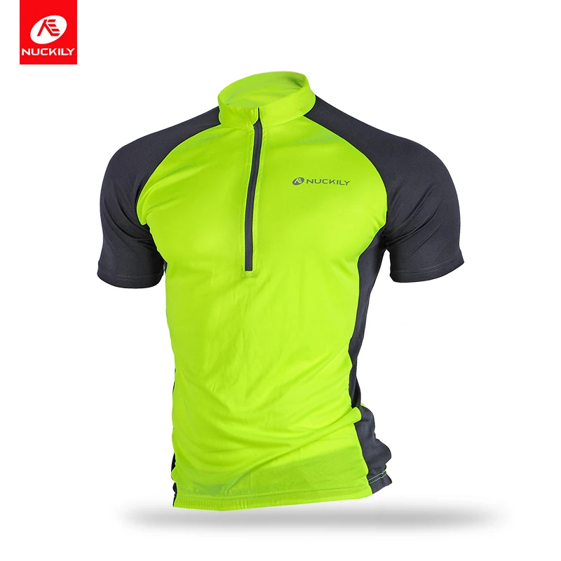 Download Nuckily summer Men's Biking Jersey 3 Quarter Zipper Mesh ...