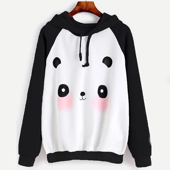 

New Fashion Women Hoodies Kawaii Style Cartoon Panda Thin Sweatshirts Casual Hoody Harajuku Women Tracksuits Female Sudaderas