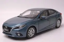 1:18 литье под давлением модель для Mazda 3 Axela 2014 синий седан Игрушечная машина из сплава миниатюрная коллекция подарок