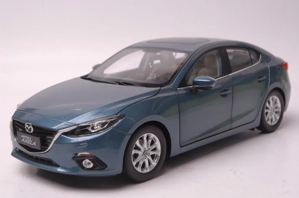 1:18 литая модель для Mazda 3 Axela 2014 синий седан игрушечный автомобиль из сплава