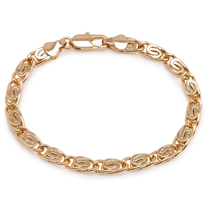 

MxGxFam ( 18 cm * 5 mm) Gold Color New Design Bracelets For Men Handsome Fashion Jewelry Lead and Nickel Free