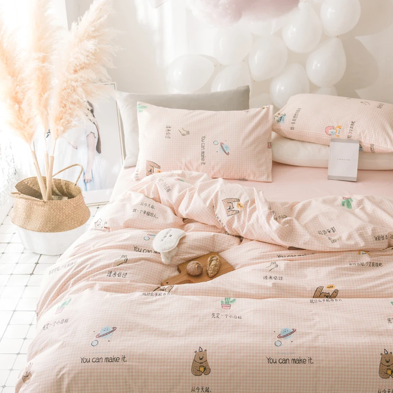 Bed Clothing Bedcovers Cotton Bedding Set Cotton Queen Size Cute