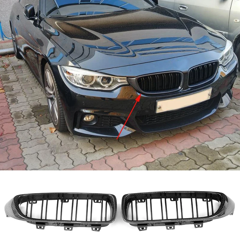 Передняя решетка для BMW F30 F80 M3 F32 F82 F33 F83 F36 M4 420i 428i 435i 2013- углеродного волокна гоночные решетки