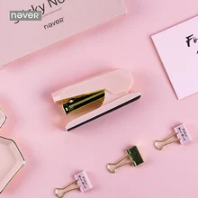 Никогда розовая серия степлер креативный роскошный Алмазный Форма поверхность степлер Офисные аксессуары Школьные принадлежности подарок канцелярский магазин