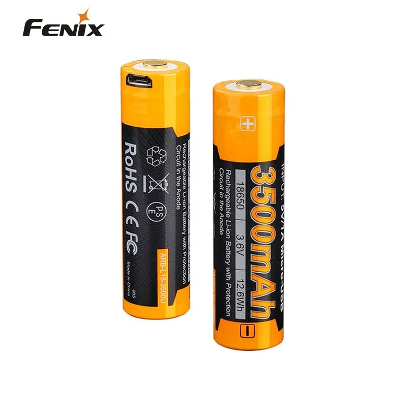 Аккумуляторная литий ионная батарея Fenix ARB L18 3500U USB 3500 мАч 18650|Портативные