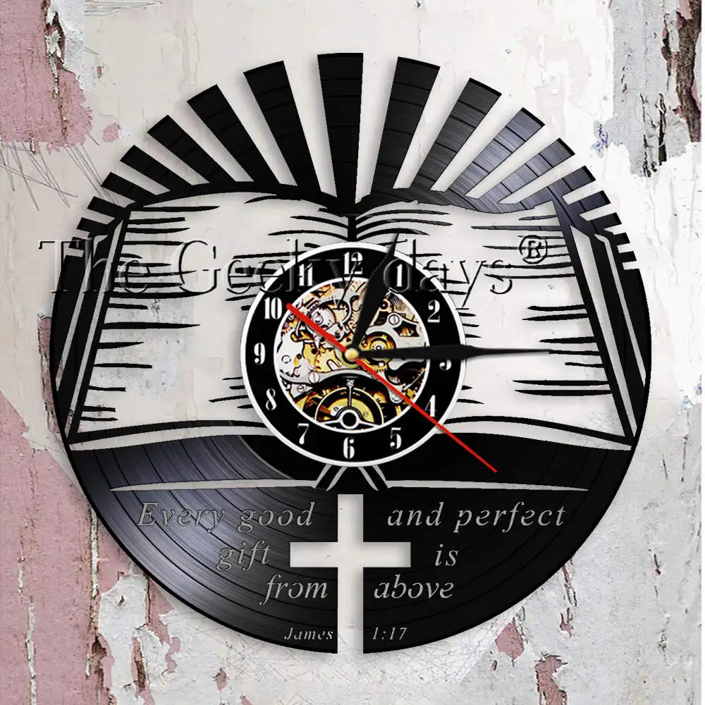 James 117 Every Good and Perfect Gift Is From Above Scripture Bible Wall Clock Bible Verse