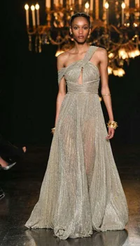 

One-Shoulder Strapless Backless Hollow out See-Through Evening Party Long dress Sexy Women celebrity body con dresses wholesale