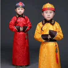 Дети Китайский древний костюм мальчиков Hanfu Одежда Мужской Ming костюм Китайский традиционный министр национальный костюм