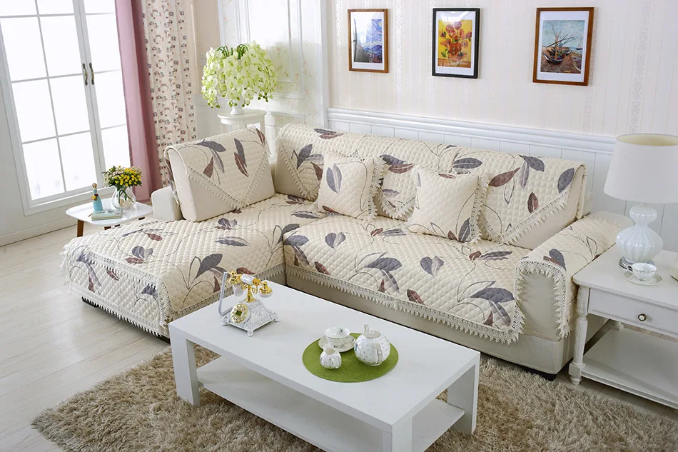 2016 Weekend Quilted Sofa Cushion Cover Printed Floral Modern Home