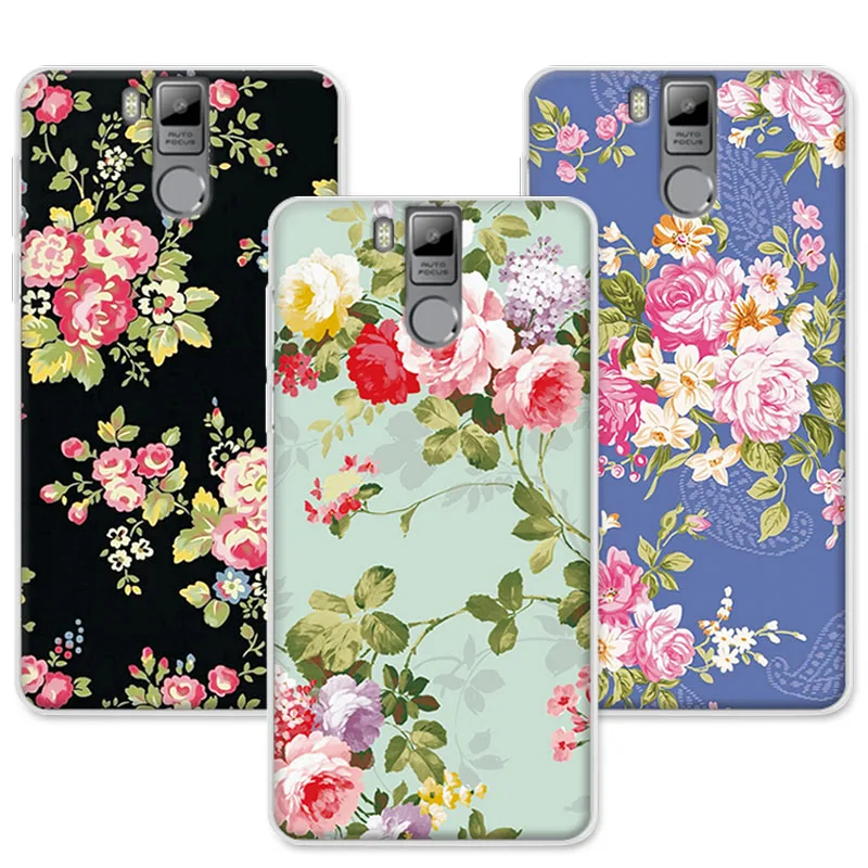

Oukitel K6000 Pro Cases Floral Painted Colorful Oukitel K6000 Pro 4G LTE Case Cover Soft TPU funda Oukitel K6000Pro 5.5"+Gift