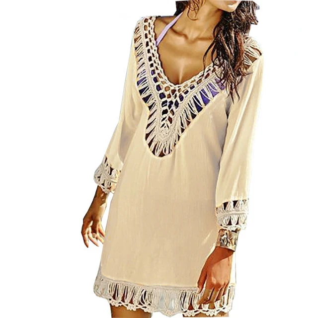 Best Offers Crochet Beach Bikini Cover up Beach cape Saida de Praia Bathing suit cover ups Beach Wear Swimsuit Cover up Pareo Cover-up dress Best Offers Crochet Beach Bikini Cover up Beach cape Saida de Praia Bathing suit cover ups Beach Wear Swimsuit Cover up Pareo Cover-up dress