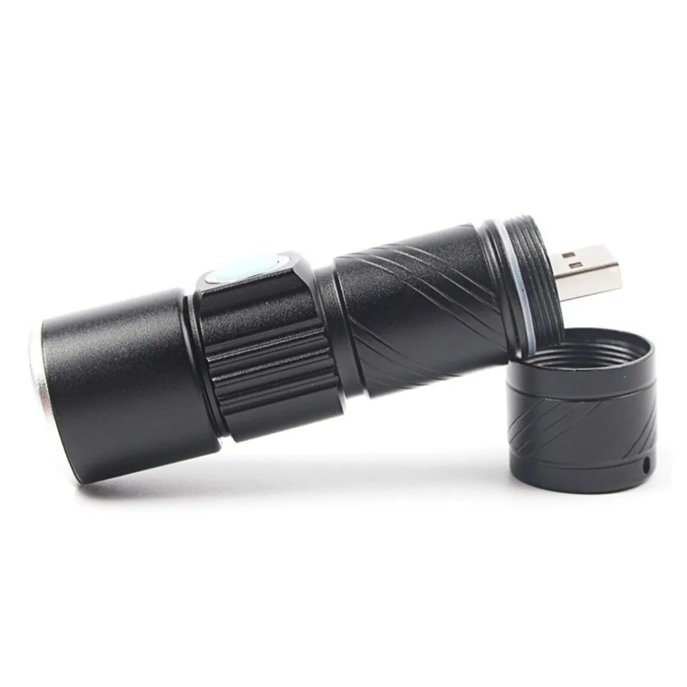 Портативный Перезаряжаемый мини фонарик с USB многофункциональный