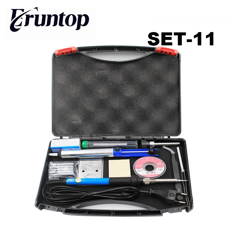 

Adjustable 60W Temperature Electric Soldering Iron Welding Solder Wire Heat Pencil 6pcs Tips Repair Tool Rosin