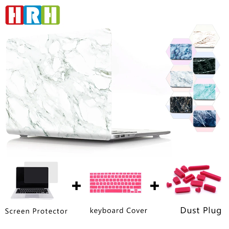 

HRH Stylish Marble Eco-friendly Hard Plastic Case Laptop Body PC Shell for Mac Air Pro Retina 13" 15"Touch Bar A1989 A1990 A1706