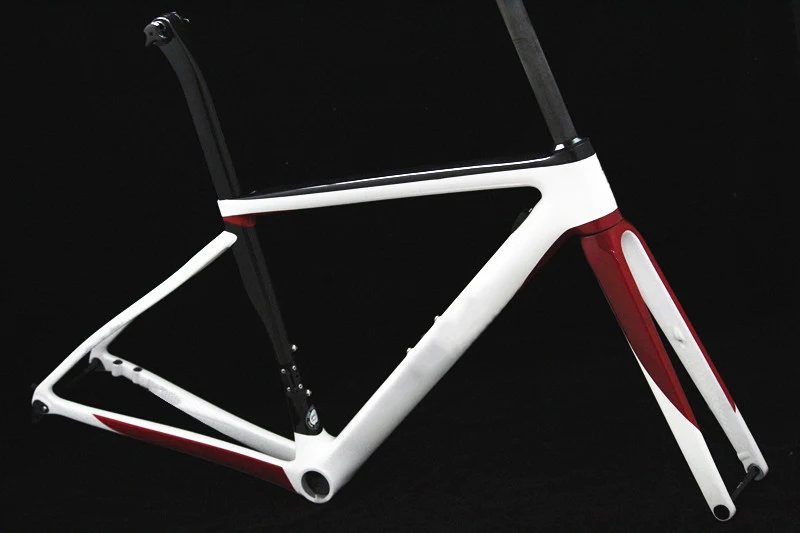 Диск рамка Aero набор рам для дорожных велосипедов тормоз обода 28 мм велосипедная Рама велосипеда DI2 углерода гоночный велосипед рама 100*12/142*12 - Цвет: Красный