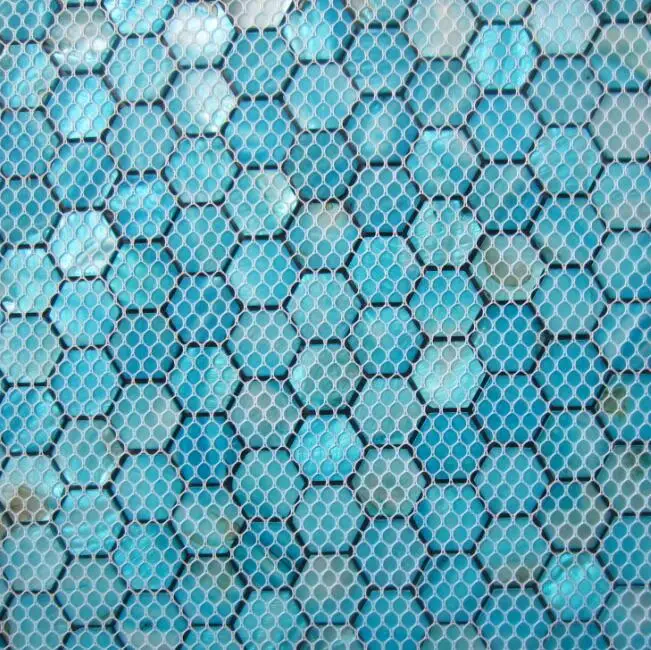 blue mosaic tiles