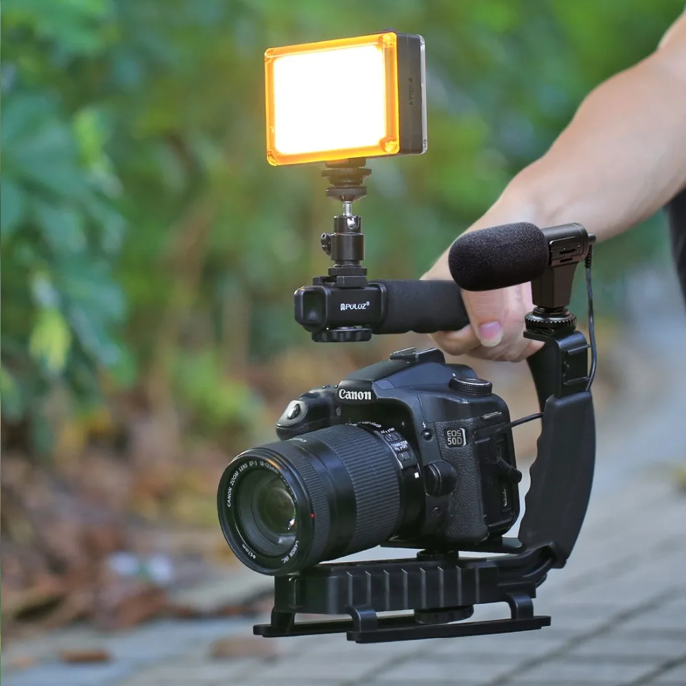 Puluz para Steadycam U-grip em Forma de c Estabilizador com Tripé Adaptador de Braçadeira de Telefone para Steadicam Handgrip Câmera Cabeça Dslr Estabilizador - Image 6