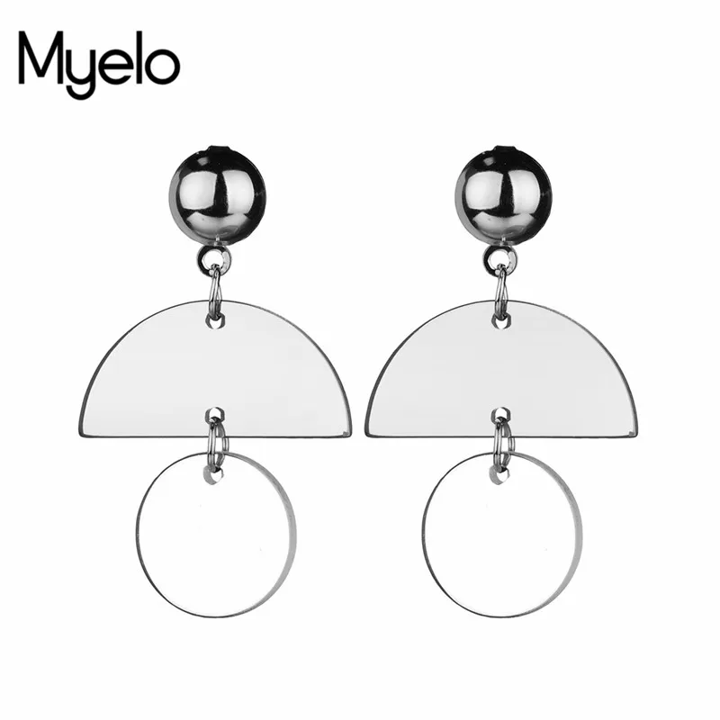 Myelo Новое поступление Модные украшения геометрический Круглый акриловый