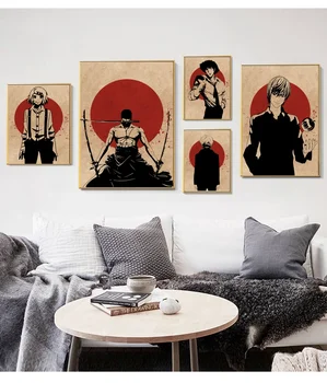 

Japanese Classic Anime Characters Roronoa Zoro Spike Spiegel Ghoul Juuzou Art Canvas Poster Painting Wall for Room Home Decor