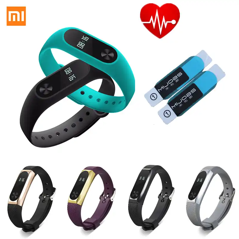 Xiao mi Группа Браслет 2 Сяо mi band2 Смарт Пульса Фитнес браслет OLED IP67 Водонепроницаемый металла starps - изображение