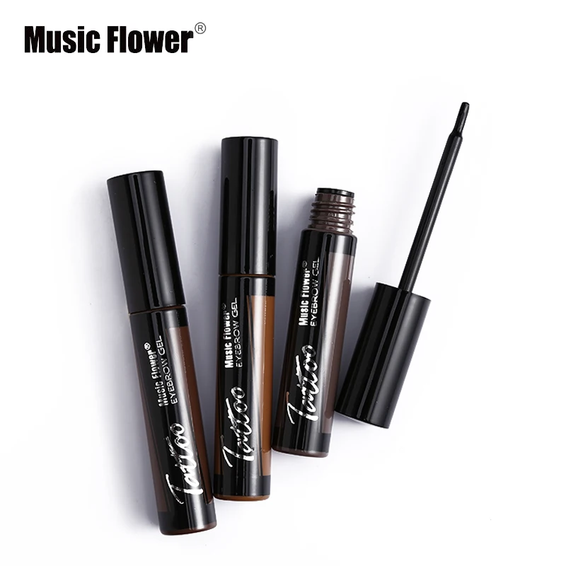 Music Flower Cosmetics бренд отшелушивает гель для бровей стойкий оттенок глаз коричневый крем Sourcils 3D тонированные тату макияж набор кистей