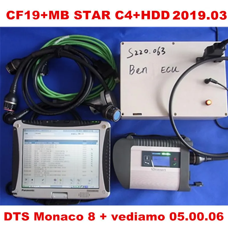 2019 09 X-ENTRY TOUGHBOOK CF 19 с MB STAR C4 последним полным программным обеспечением CF19 320 ГБ HHD SD