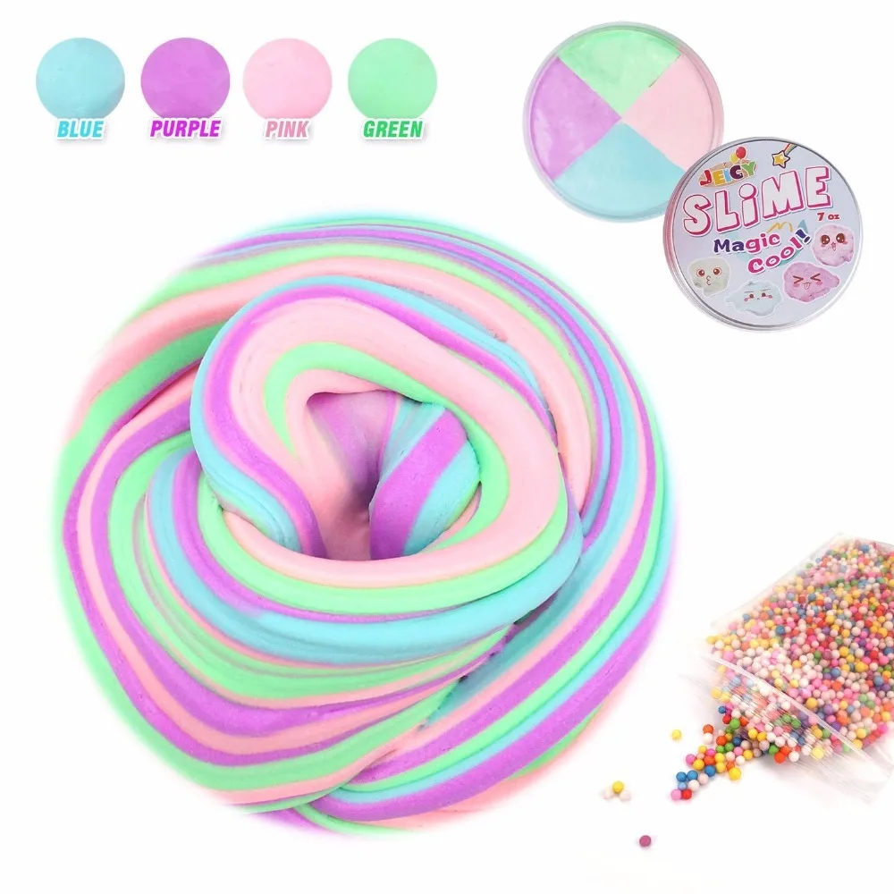 

Pluffy slime decompress vent mud color matching slime DIY three color cotton mud 200 ml