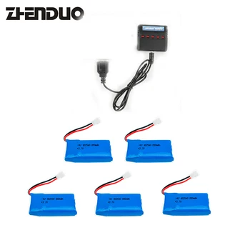 

Zhenduo toy Syma X5SW X5SC Skytech M68 RC Helicopter Spare Parts X5C Battery 3.7V 850mAh With Fast Balance Charger 1 In 5