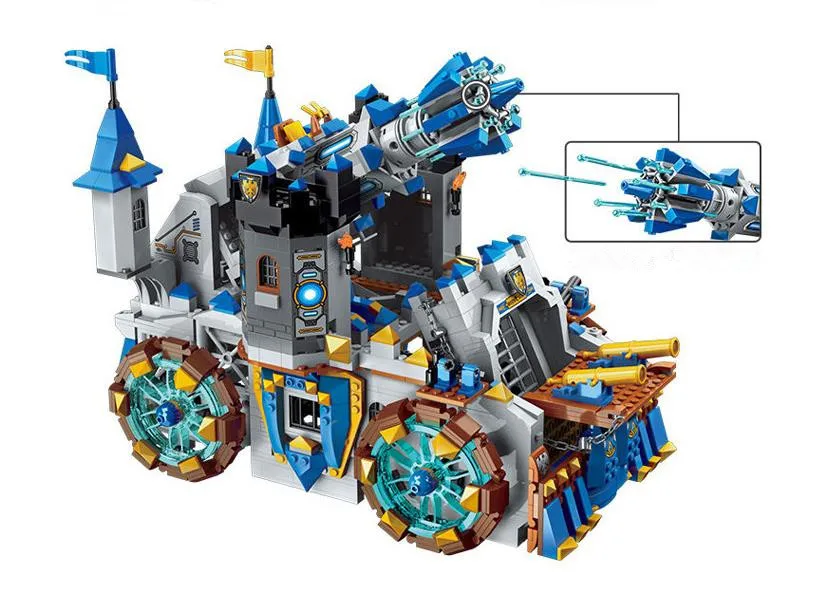 

Enlighten compatible Medieval Lion Castle Knight Carriage Model Building Block Set Enlighten Toys for Children