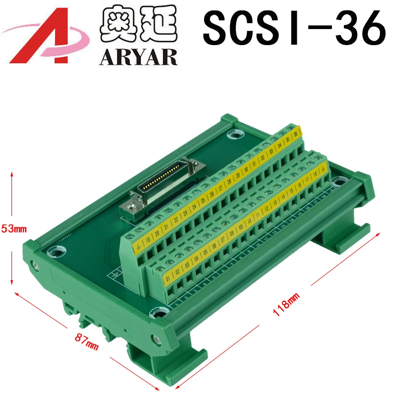 Servo SCSI36 модуль din-рейку 36-pin 0,0" Мини D лента/MDR женский интерфейсный модуль, SCSI36 коммутационная плата с кабелем