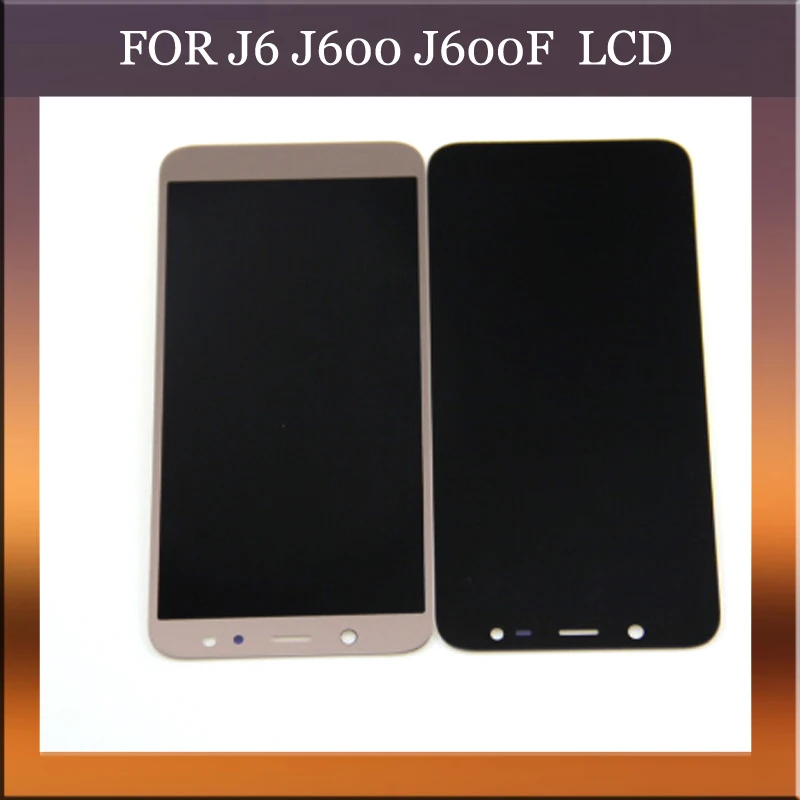Замена для SAMSUNG Galaxy J6 J600F ЖК-дисплей сенсорный экран дигитайзер черный золотой |