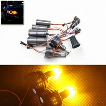2*40 Вт 80 W/Set Led Маркер Angel Eyes Halo Кольцо DRL Комплекты Для Bmw E63 E64 E92 E90 X1 X5 X6 E70 E71 Желтый Янтарный Свет Лампы