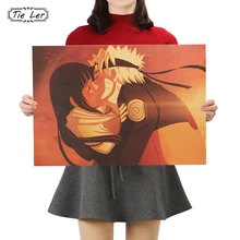 TIE LER Naruto, ВИНТАЖНЫЙ ПЛАКАТ из крафт-бумаги, Классический Ностальгический аниме, декоративный Рисунок, для бара, для кафе, Декор, наклейка на стену, 50,5X35 см