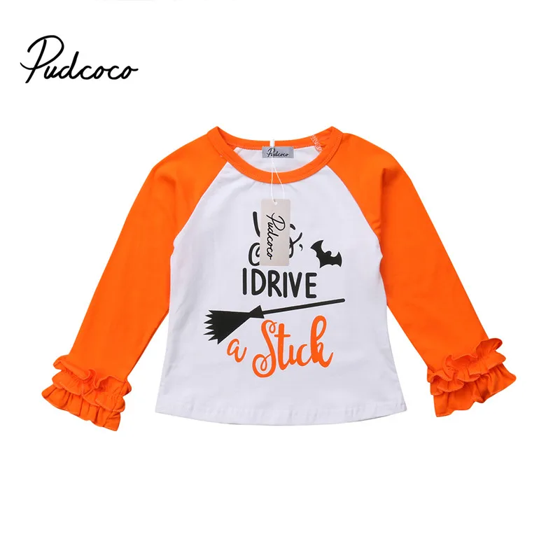 Halloween T Shirts Toddler Kids Baby Girls Cotton Long Sleeve Autumn