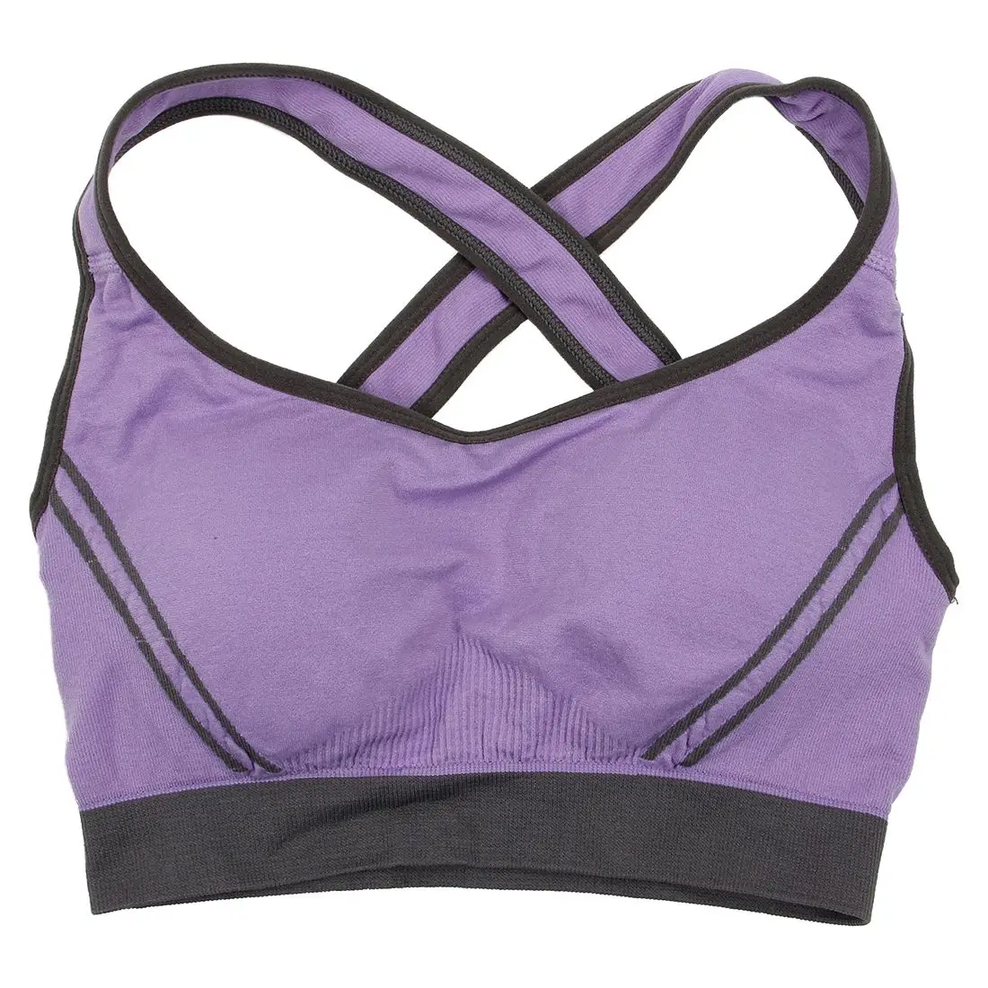 Women Seamless Sports Tanks Top Vest Bra Push up For Yoga Sports Sleep Running Fitness Clothing Purple S
