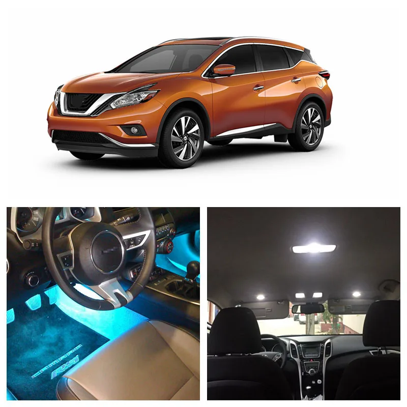 Us 12 15 36 Off 14pcs White Ice Blue Led Light Bulbs For 2009 2015 Nissan Murano Interior Package Kit License Plate Lamp Nissan Ef 14 In Signal Lamp