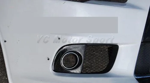 Автомобильные аксессуары из углеродного волокна передние противотуманные фары крышка 2 шт подходит для 2008-2012 EVO X EVO 10 Противотуманные фары крышка