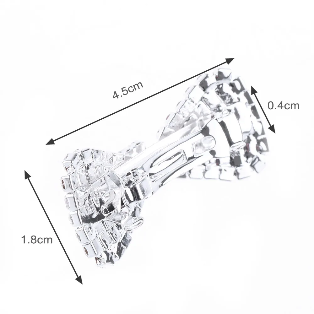 1PC Crystal Rhinestone Bowknot Barrette Hair Clip Clam Headwear Hairpin Women Girls Hair Barrettes Hair Styling Tool Accessories