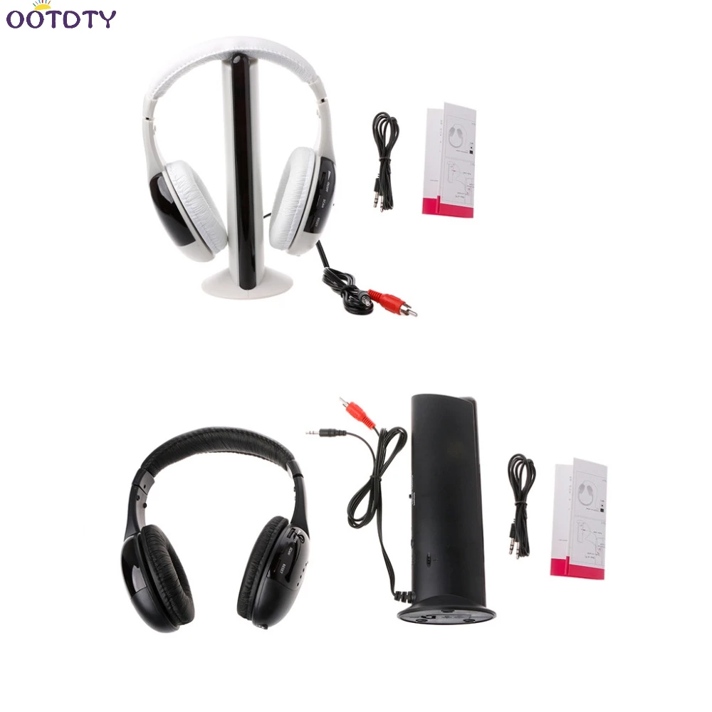 5 in 1 Hi Fi Wireless Headset Headphone Earphone for TV DVD MP3 PC
